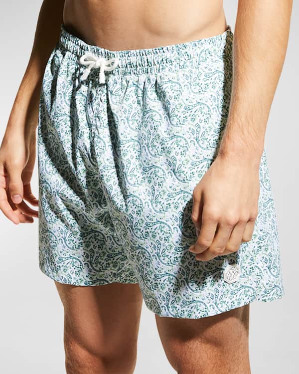 Peter Millar Men's Monstera Magic Swim Trunks Neiman Marcus