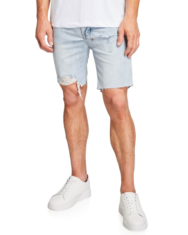 Amiri Men s Watercolor Patchwork Thrasher Shorts Neiman Marcus