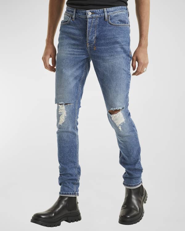 PURPLE Men's Waxed Skinny Jeans Neiman