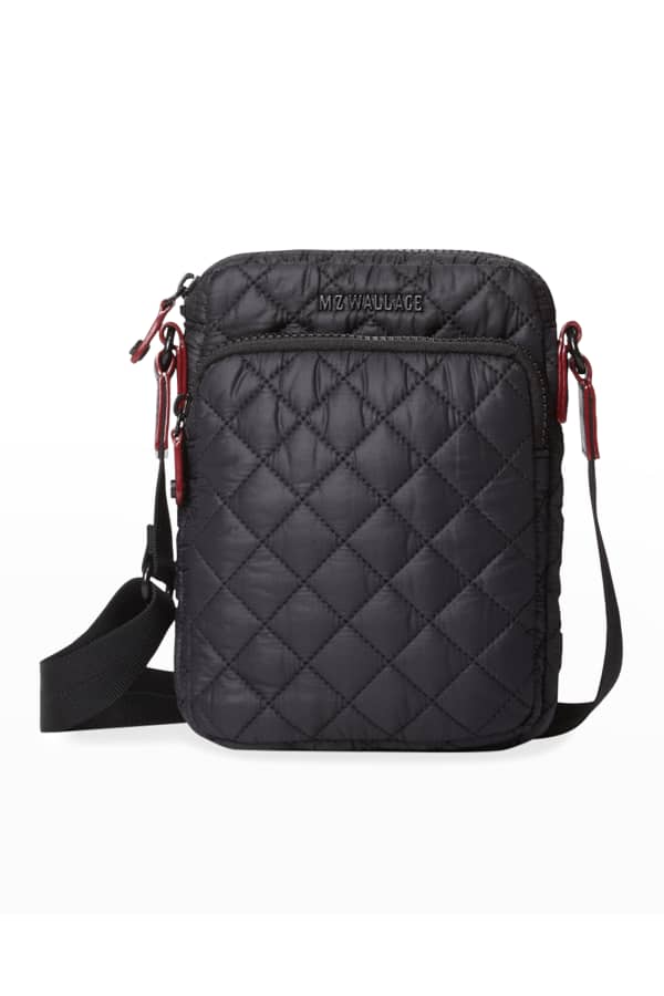 MZ WALLACE Metro Small Quilted Crossbody Bag, Black Oxford Neiman Marcus