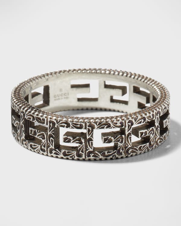 Givenchy Men's 2G Silvery Ring | Neiman Marcus