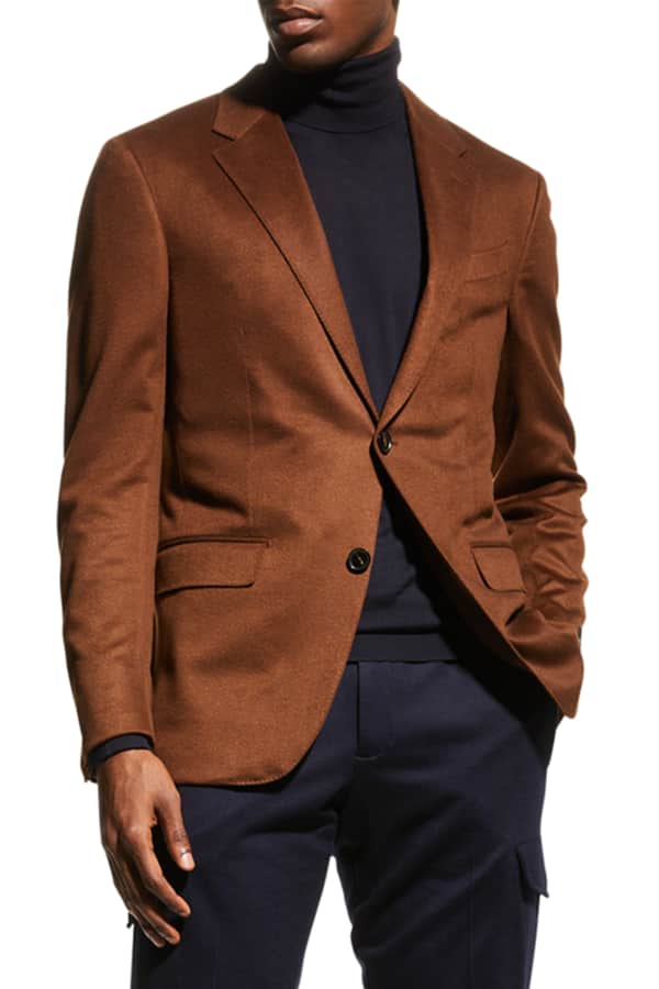 Mens Red Cashmere Sport Coat - Red Cashmere Blazer main image 0