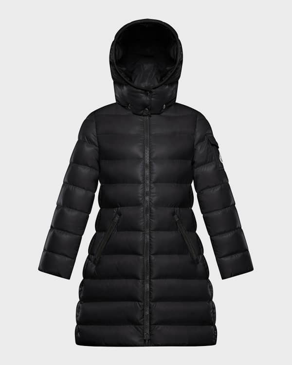 Moncler Girl s Charpal Quilted Long Coat Size 4 6 Neiman Marcus