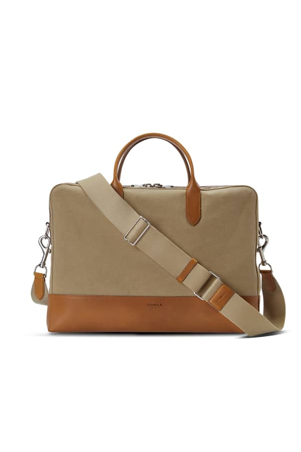 Shinola Men's Guardian Heritage Leather Laptop Briefcase Neiman Marcus