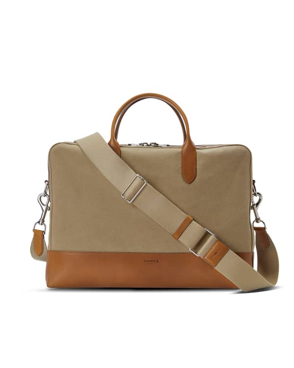 Shinola Men's Guardian Heritage Leather Laptop Briefcase Neiman Marcus
