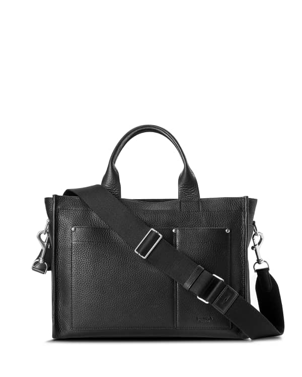 Shinola Men's Slim Leather Briefcase Neiman Marcus