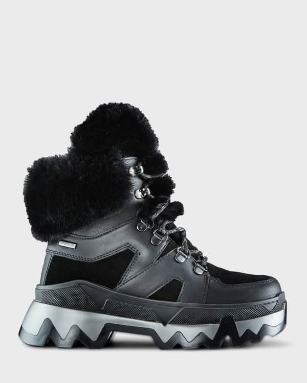 Montelliana 1965 Seicento Fox Fur Chunky Boots Neiman Marcus
