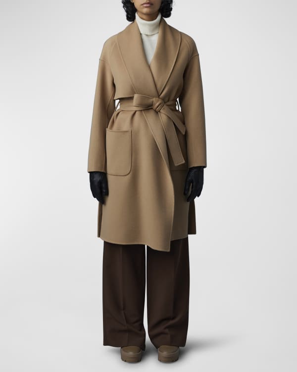 Toteme Belted Long Wool Robe Coat Neiman Marcus