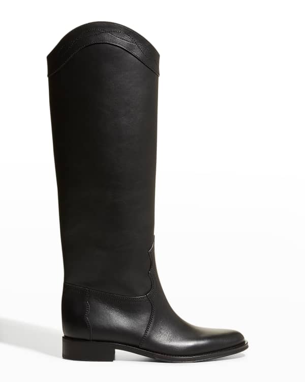 Khaite Derby Leather Knee Riding Boots Neiman Marcus