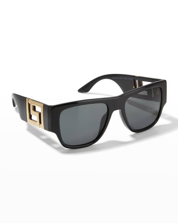 Versace Men's Greca Rectangle Sunglasses | Neiman Marcus