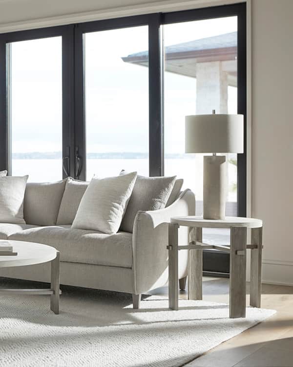 Bernhardt Jet Set Double Pedestal Table Neiman Marcus