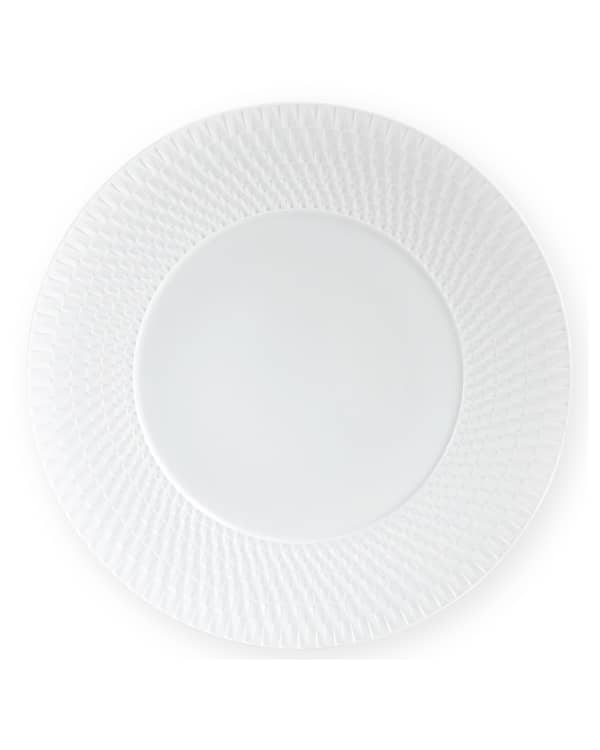 French Bazaar Dinner Plate in White