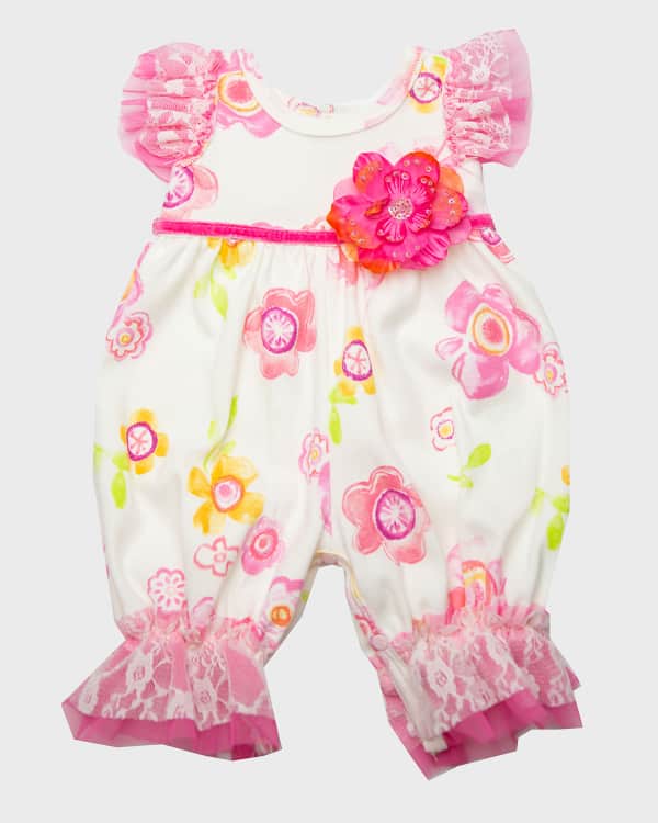 LuLu BeBe Baby Girls Sage Green Smocked Bubble - Ruffle Sleeves main image 0