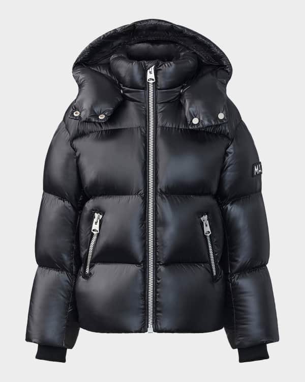 Moncler Grenoble Girl's Trevelin Metallic Tech Puffer Ski Jacket