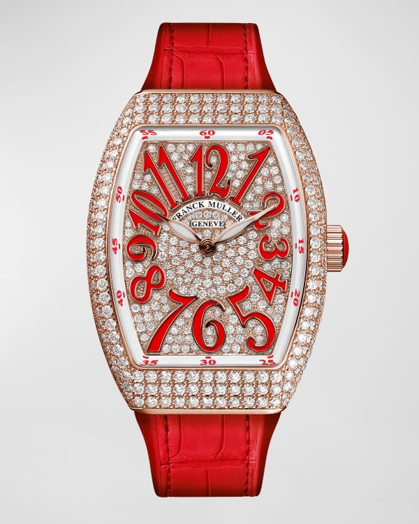 Franck Muller Ladies Long Island Watch with Alligator Strap
