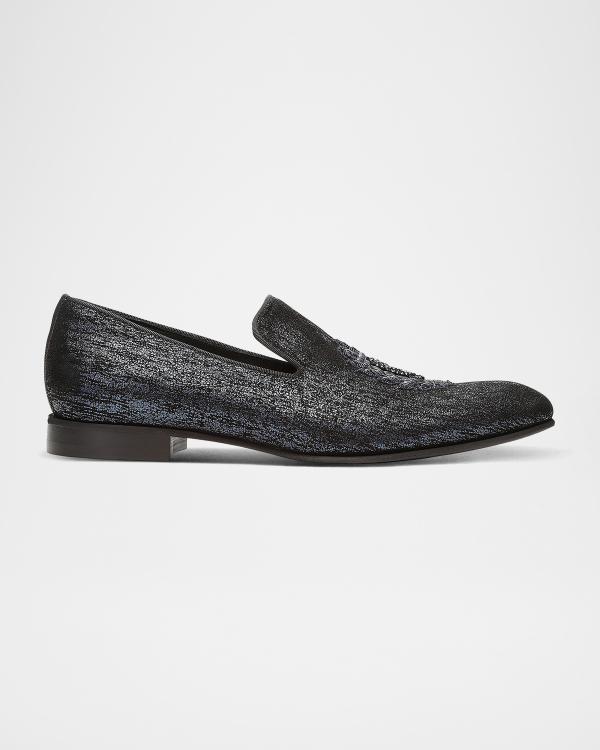 Donald Pliner Signature Men Pascow Rhinestones Embellishment Slip-on loafer sz 8 Signature Donald J Pliner Italian Beaded | Mercari main image 3