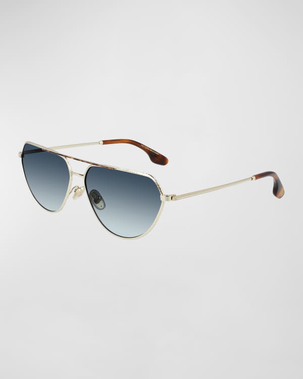 Versace Medusa Metal Aviator Sunglasses Neiman Marcus 