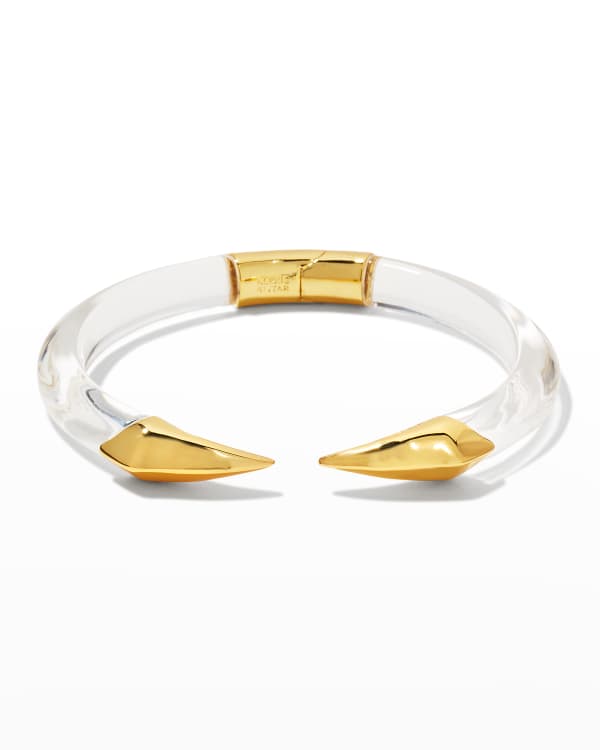 Alexis Bittar Bonbon Crystal Lucite Hinge Bracelet, Sage | Neiman Marcus