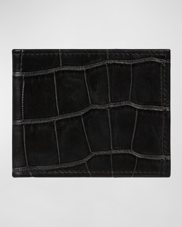 Giorgio Armani Men's Woven Leather Bifold Wallet | Neiman Marcus
