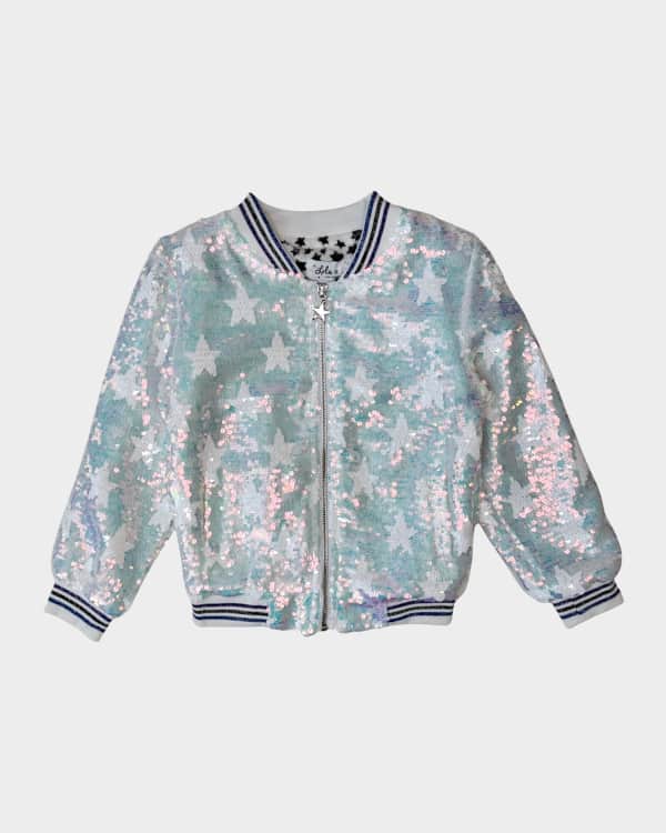 Girls silver bomber jacket outlet