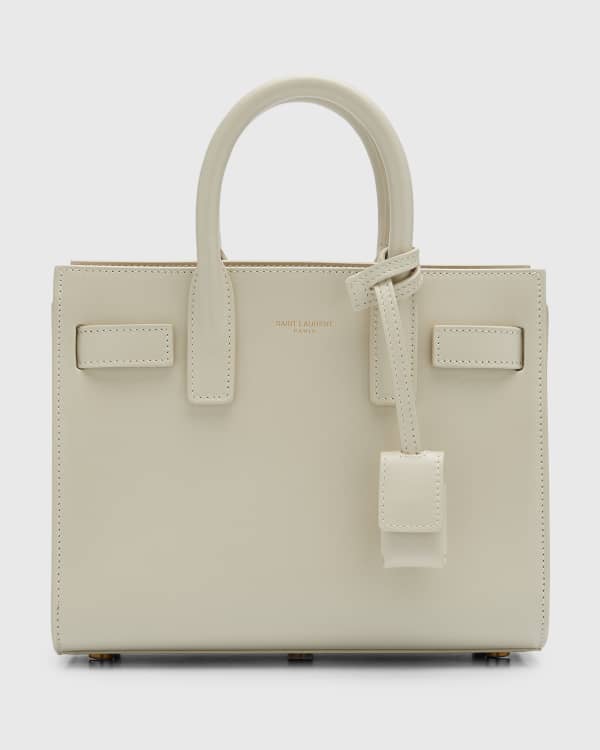 Saint Laurent Sac de Jour Bag in Light Grey Smooth Leather — UFO No More