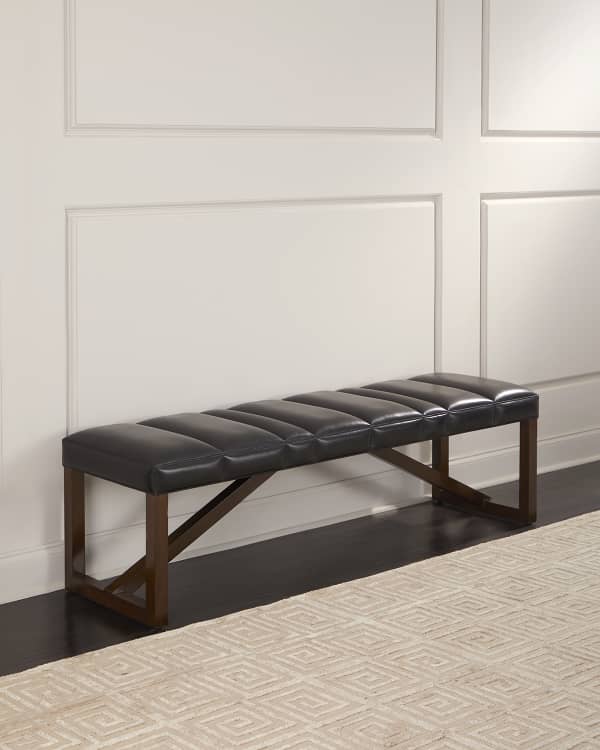 Four Hands Beaumont Leather Bench Neiman Marcus