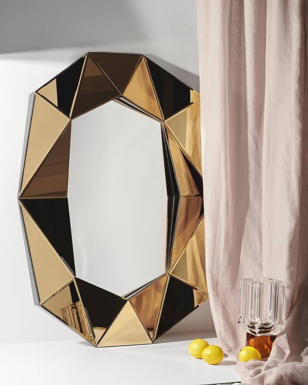 Reflections Copenhagen XL Silver Diamond Mirror | Neiman Marcus