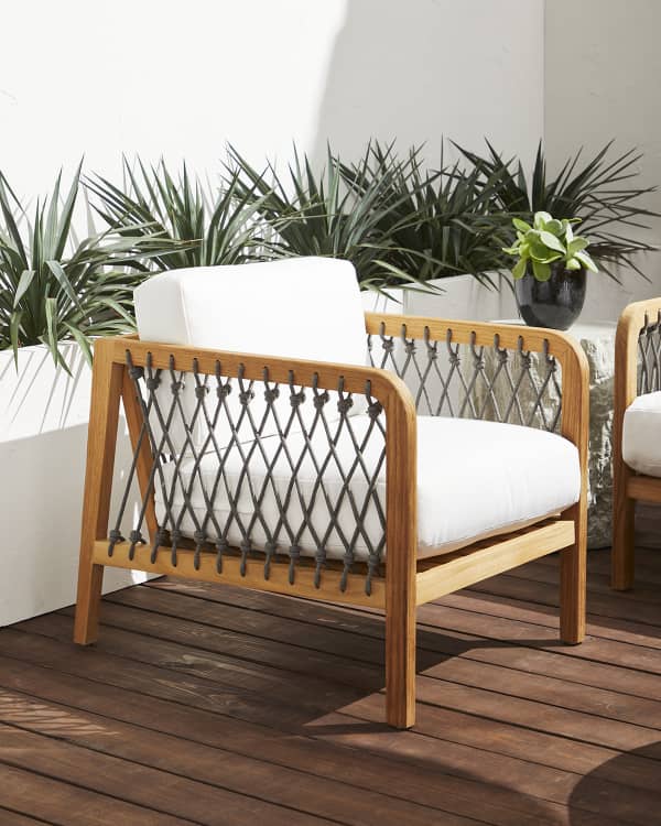 Palecek Amalfi Outdoor Lounge Chair with Cushions Neiman Marcus