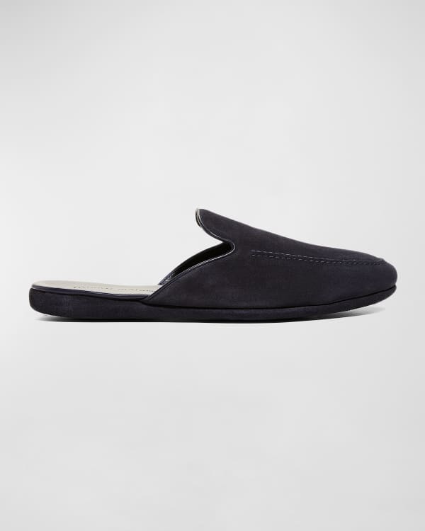 Bottega Veneta Men's Sunday Intrecciato Leather Slippers