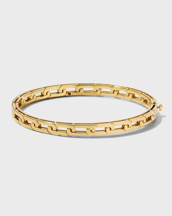Roberto Coin Hinged 18K Gold Bangle Bracelet Neiman Marcus