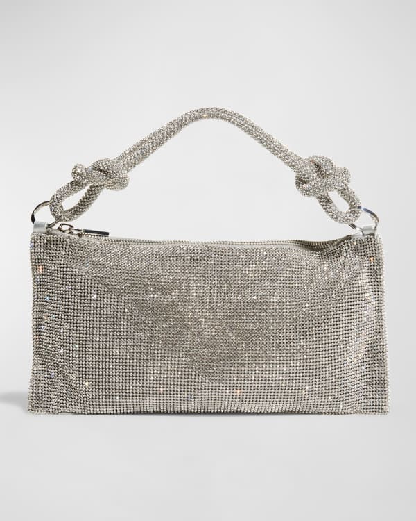 L'Afshar Dalida Croc-Embossed Chain Shoulder Bag | Neiman Marcus