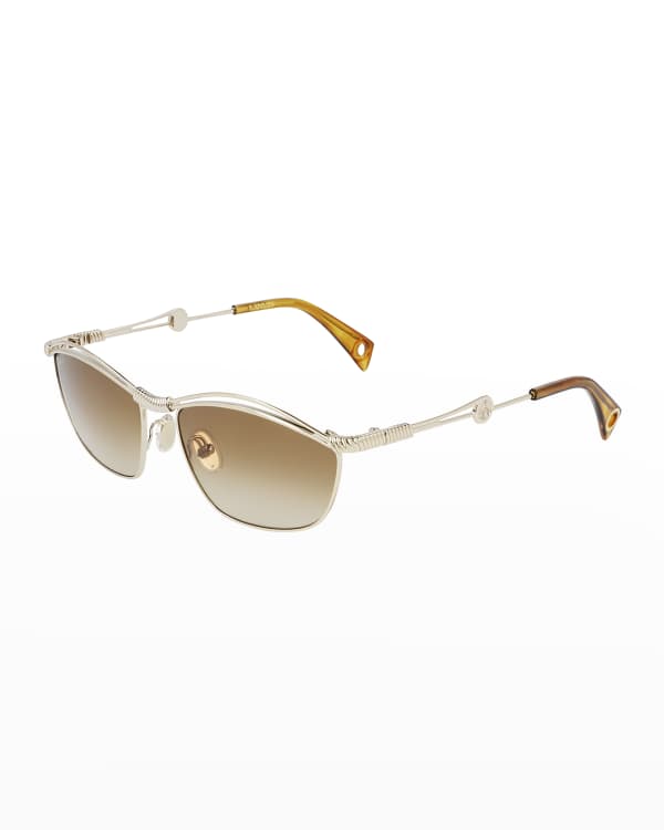 Lanvin Babe Rimless Aviator Sunglasses