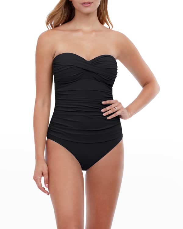 Seafolly, Costa Bella Belted Swimsuit Black