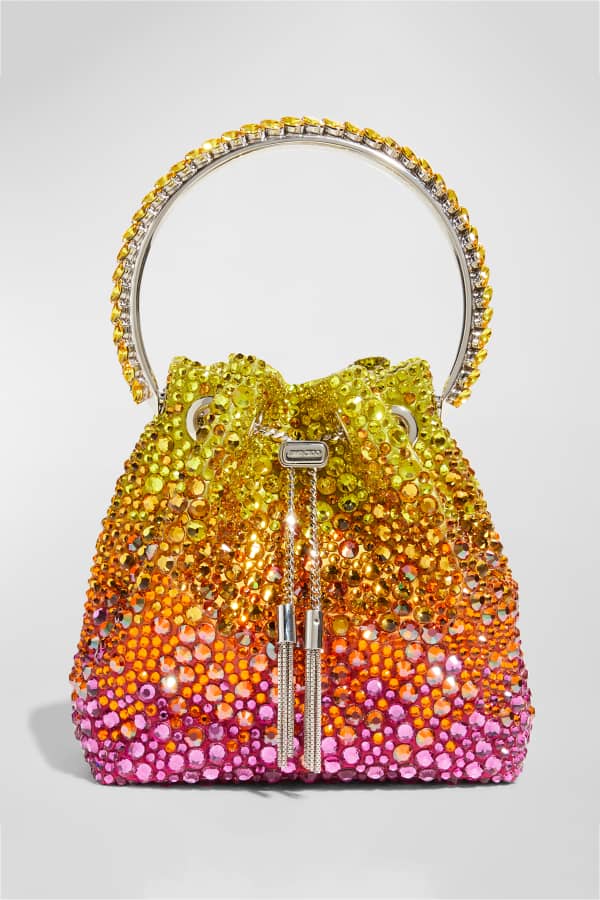 Jimmy Choo Callie Crystal Leather Chain Top-Handle Bag | Neiman Marcus