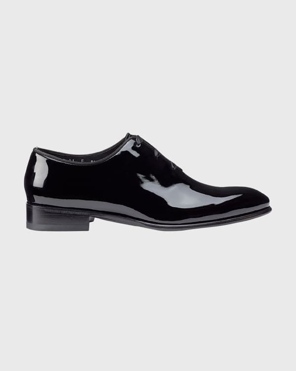 ✨MANY PRADA ROGO MARK✨ POINTED TOE EU37 Prada Men's Jokoto Angled Toe Leather Oxfords | Neiman Marcus