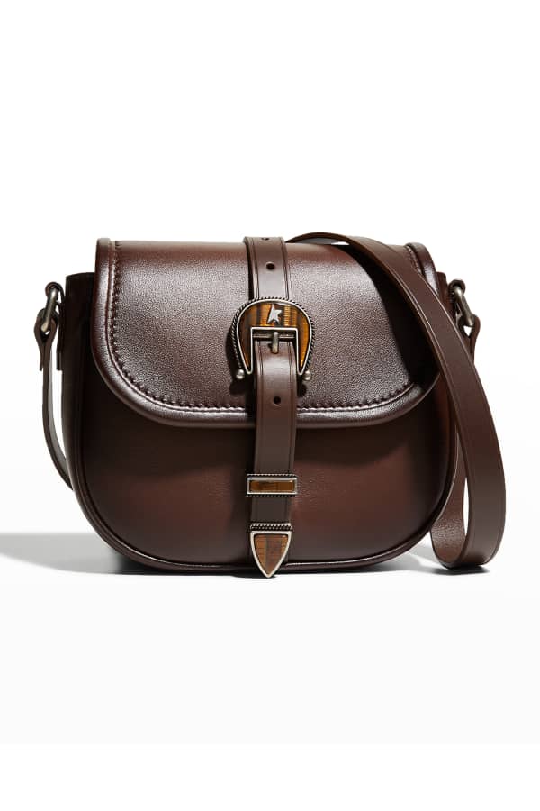 See by Chloe Mara Flap Leather Saddle Shoulder Bag | Neiman Marcus