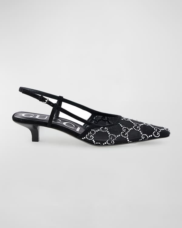 Gucci river store velvet mules