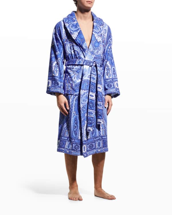 Versace Men's Barocco-Print Robe | Neiman Marcus