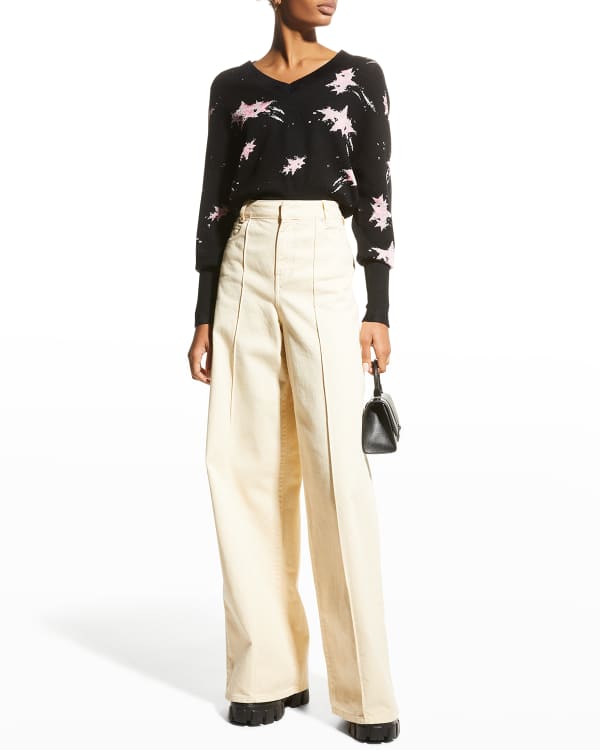 Diane von Furstenberg Long Sleeve Ballerina Wrap Sweater Pink Ice