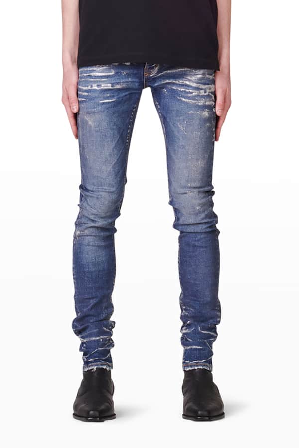 G-Star Men's Rackam Waxed-Denim Skinny Jeans | Neiman Marcus