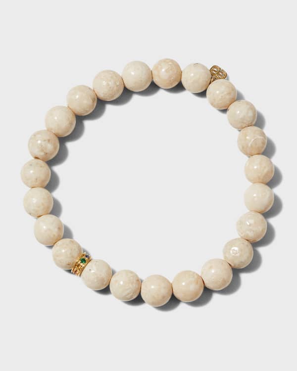 Sydney Evan 14k Brown Diamond Rondelle & Horn Bead Bracelet Neiman Marcus