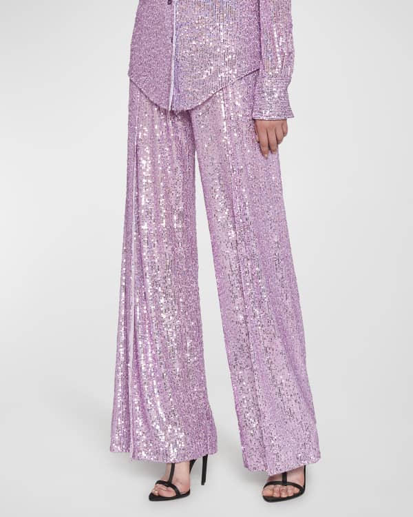 mardi gras sequin wide leg pants
