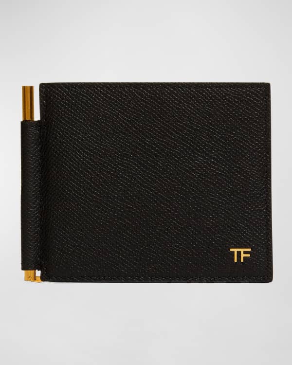 TOM FORD Men's T-Line Leather Money Clip Wallet | Neiman Marcus