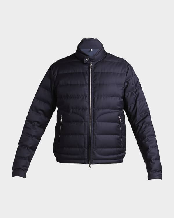 Moncler Men's Choquart Down Biker Jacket | Neiman Marcus