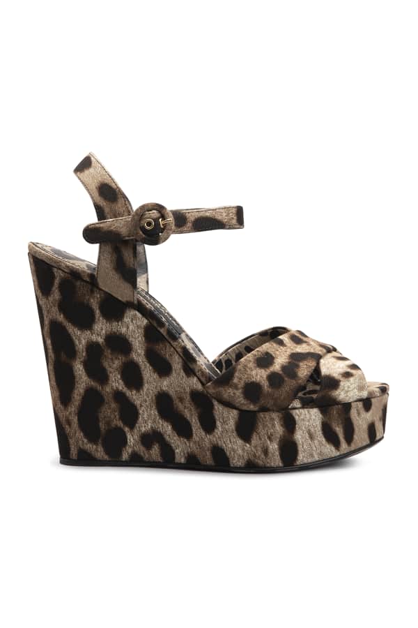 leopard print wedges