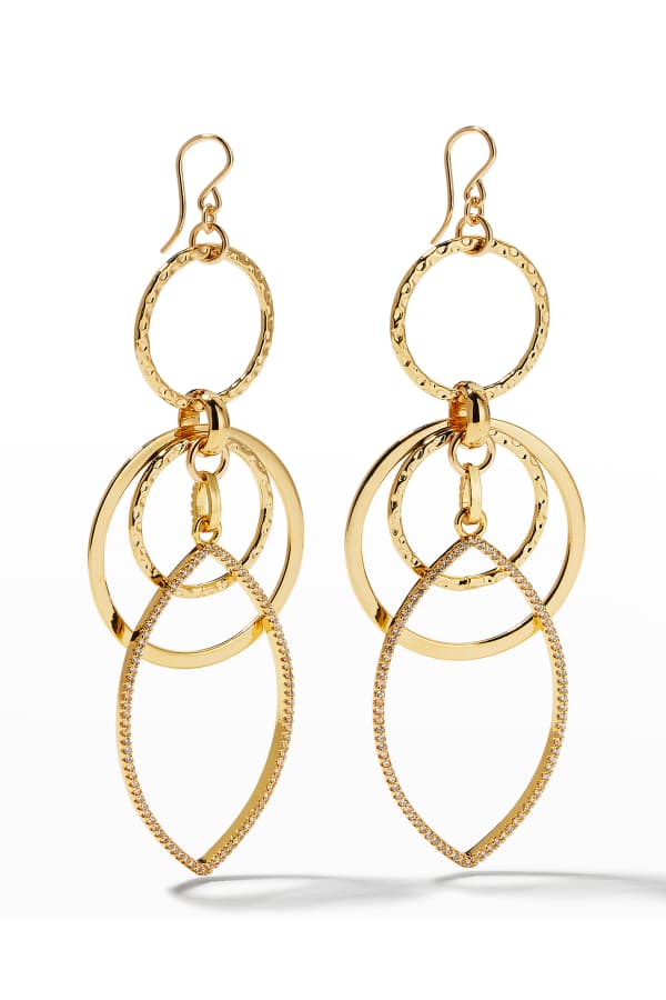 Devon Leigh Teardrop DoubleLink Earrings Neiman Marcus
