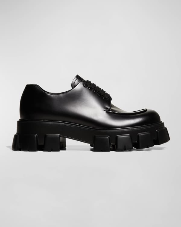 Alexander McQueen Men's Metal Spike Toe Leather Derby Shoes | Neiman Marcus