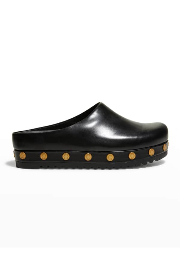 leather lug mule