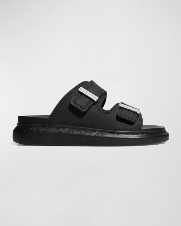 Off White Men s Industrial Leather Slide Sandals Neiman Marcus