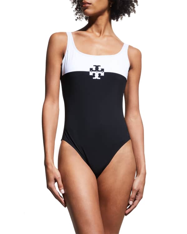 Tory Burch Solid Tie-Back One-Piece Swimsuit | Neiman Marcus